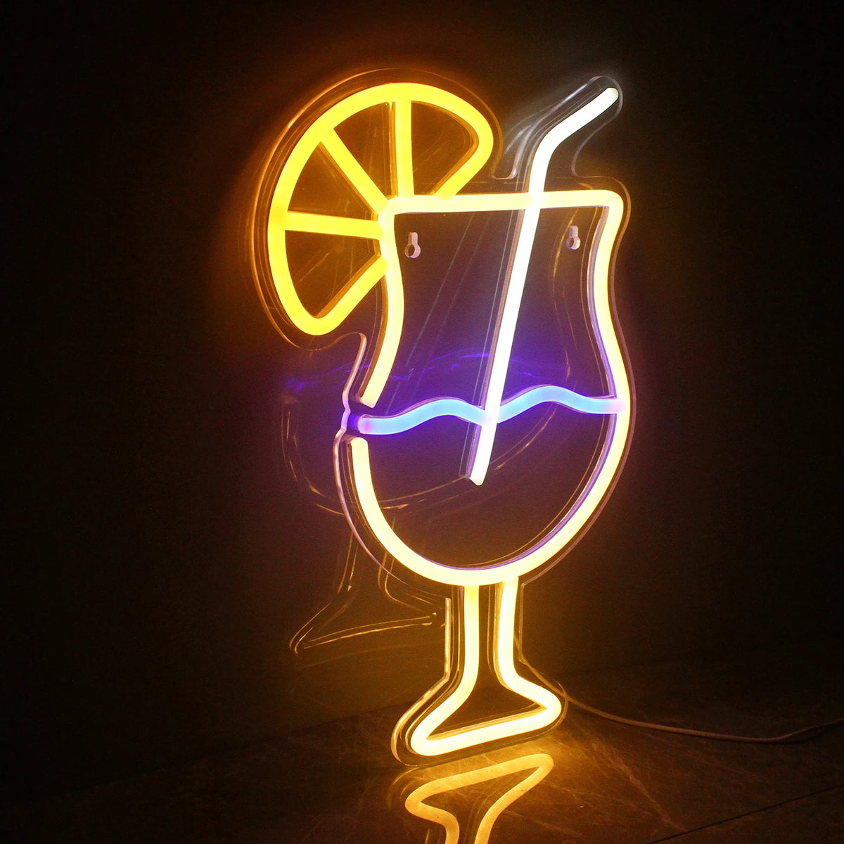Dryckesmugg – LED-neonskylt (5 V USB)