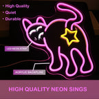 Katt – LED-neonskylt (5 V USB)