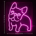 Rosa hund – LED-neonskylt (5 V USB)