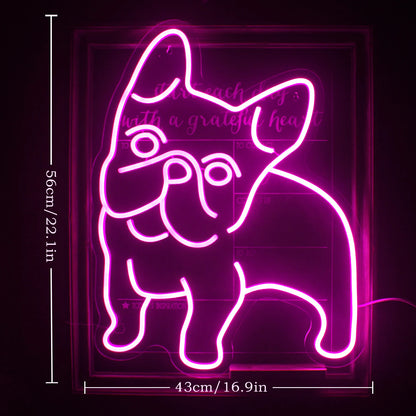 Hund Rosa 5V USB LED Ljusskylt - Prisvänlig