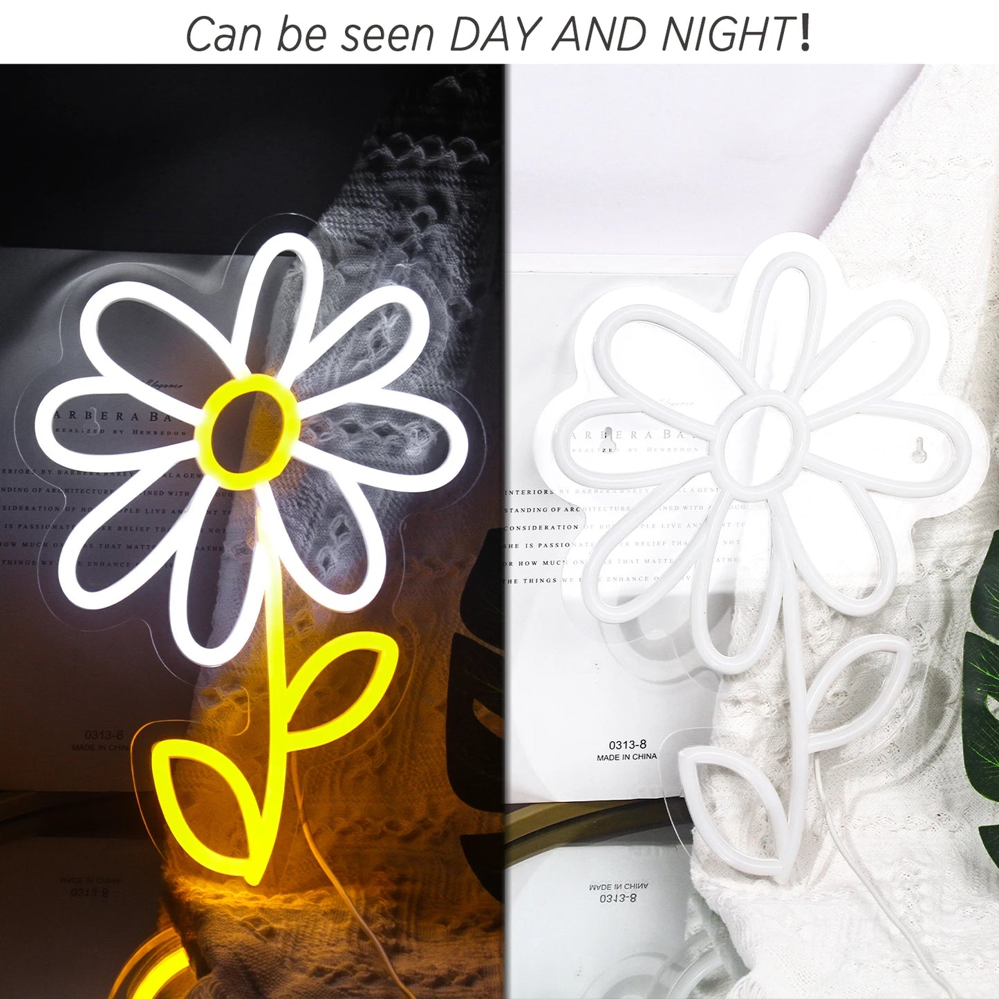 Söt Tecknad Prästkrage Blomma 5V USB LED Ljusskylt - Prisvärt Alternativ