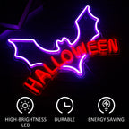 Halloween – Fladdermus – LED-neonskylt (5 V USB)