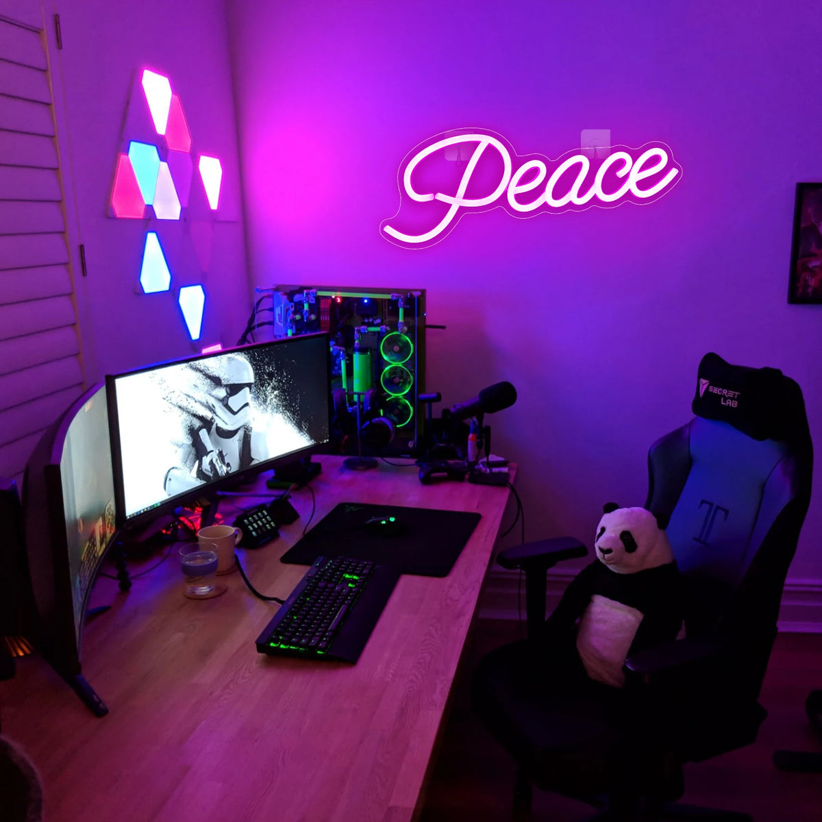 Peace – LED-neonskylt (5 V USB)