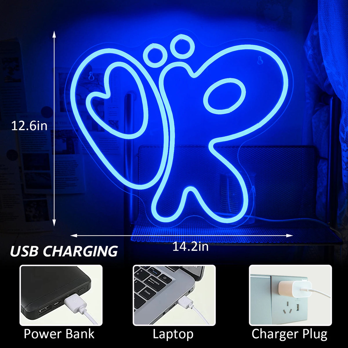Snigel – LED-neonskylt (5 V USB)