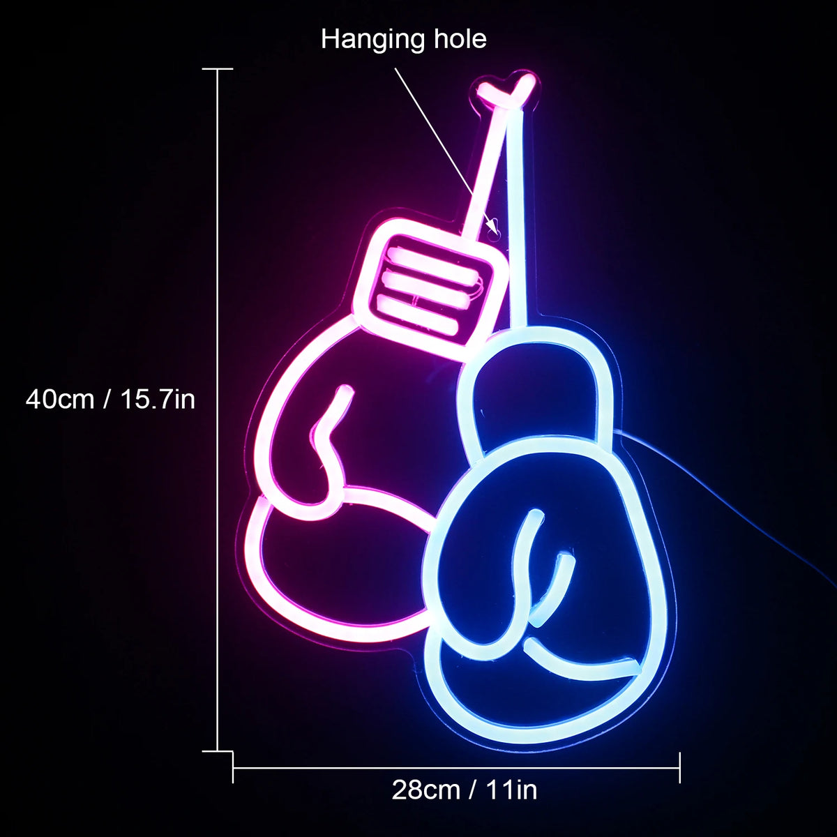 Boxningshandskar – LED-neonskylt (5 V USB)