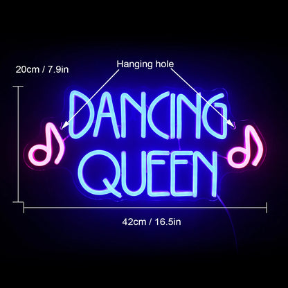 Dancing Queen 5V USB LED Neon Sign - Budget Friendly