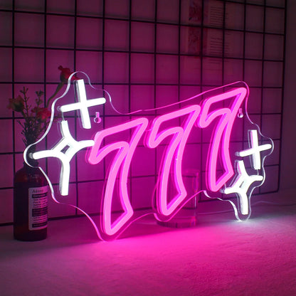 Lucky Number 777 5V USB LED Neon Sign - Budget Friendly