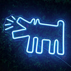Kontur av skällande hund – LED-neonskylt (5 V USB)