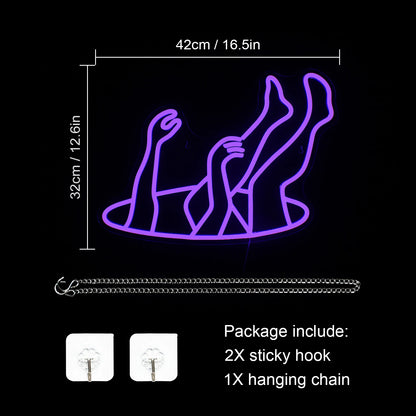 Come Down 5V USB LED Ljusskylt - Prisvänlig
