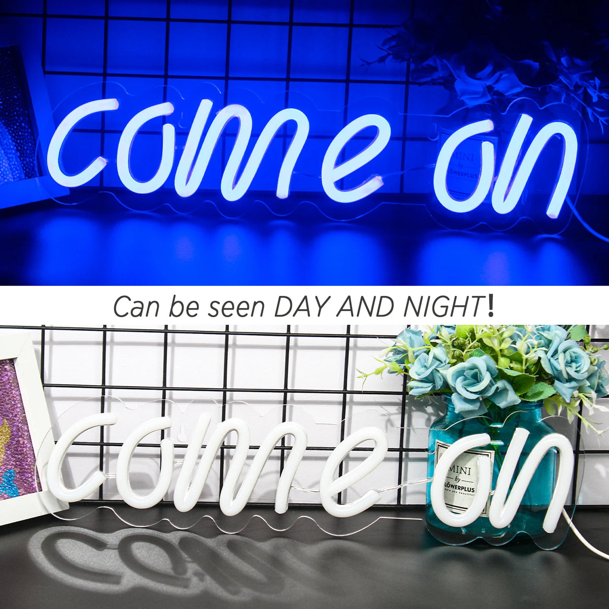 Come On – LED-neonskylt (5 V USB)