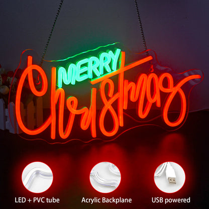 God Jul 5V USB LED Ljusskylt - Budgetvänlig