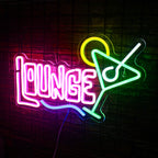 LOUNGE – Martiniglas – LED-ljusskylt (5 V USB)