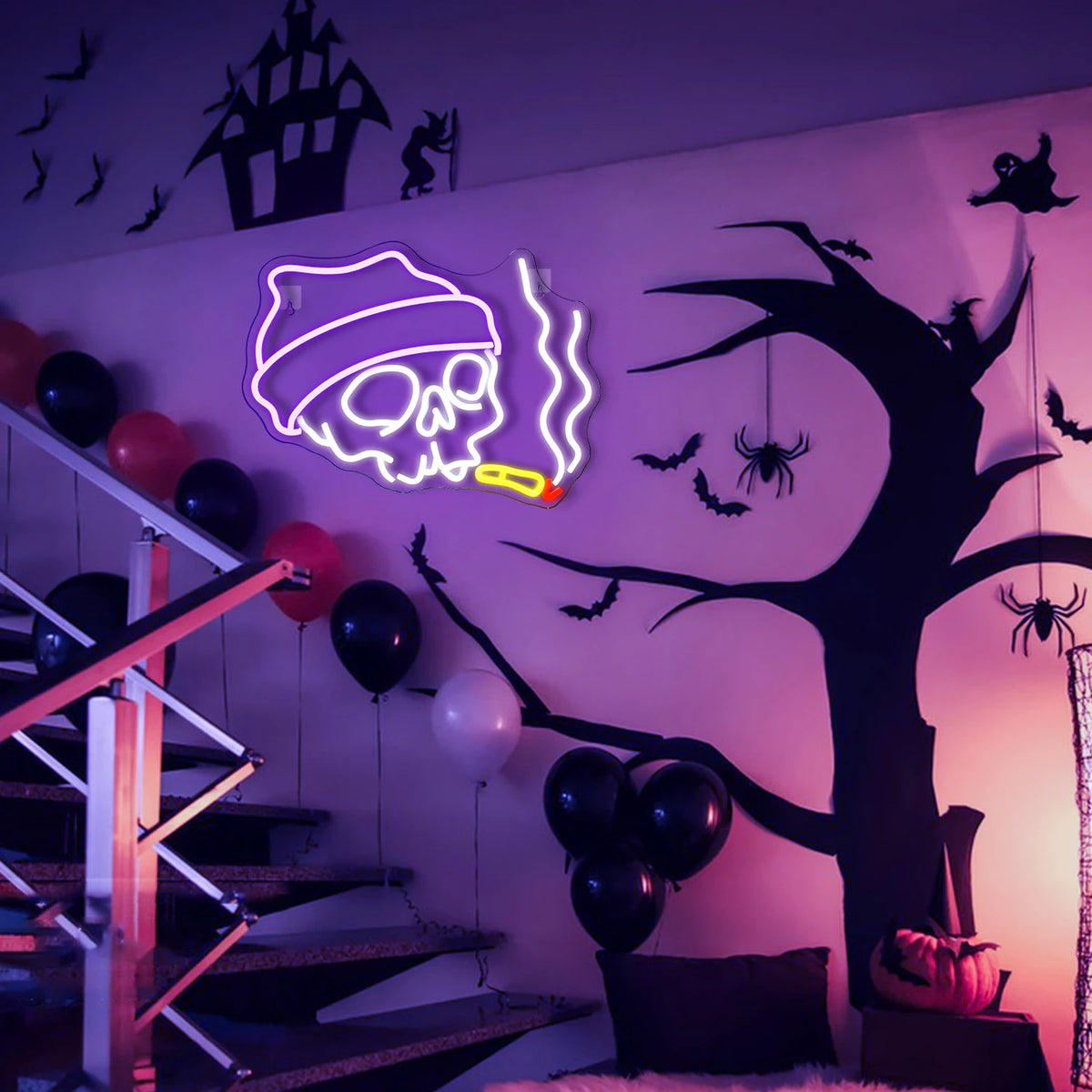 Dödskalle – LED-neonskylt (5 V USB)
