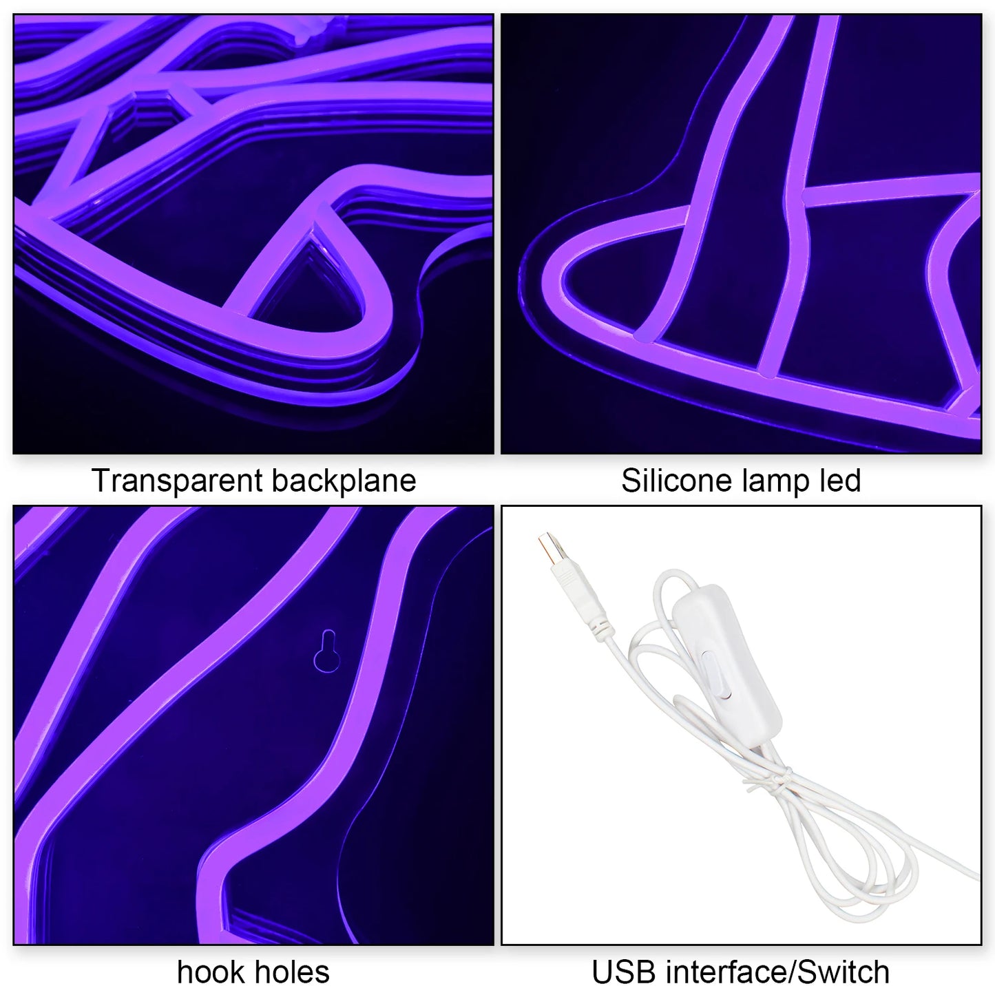 Come Down 5V USB LED Ljusskylt - Prisvänlig