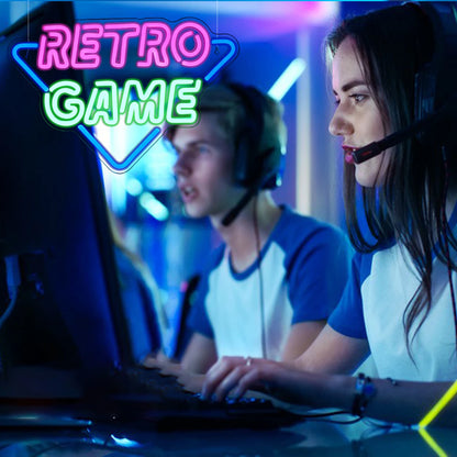 Retro Gaming 5V USB LED Ljusskylt - Budgetvänlig