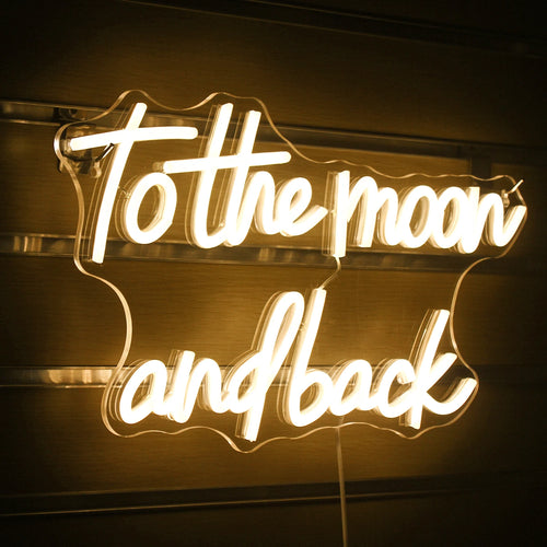 To The Moon And Back – LED-neonskylt (5 V USB)
