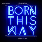 Born This Way 5V USB LED Neon Sign - Budget Friendly