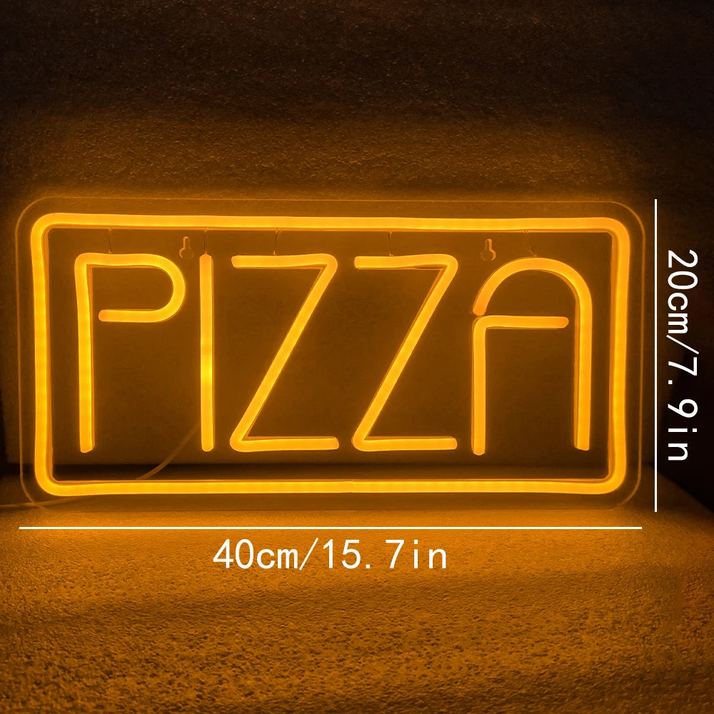 PIZZA – LED-ljusskylt (5 V USB)