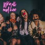 We're All Mad Here – LED-neonskylt (5 V USB)