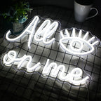 All Eyes on Me 5V USB LED Neonskylt - Prisvänlig