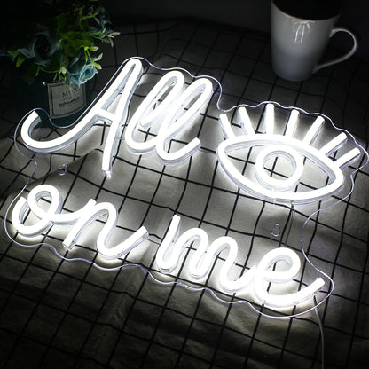 All Eyes on Me 5V USB LED Neonskylt - Prisvänlig
