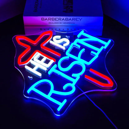 Han är uppstånden Halloween 5V USB LED Ljusskylt - Budgetvänlig