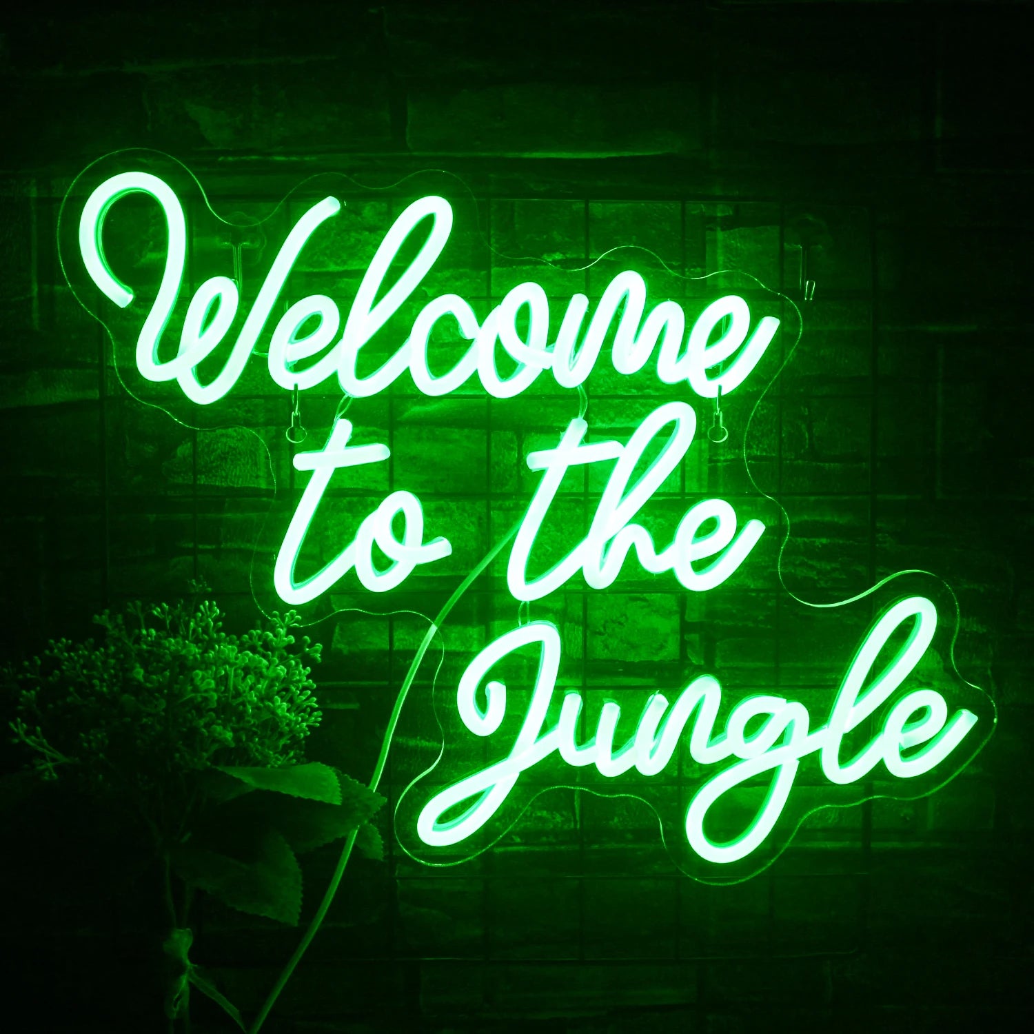 Welcome To The Jungle 5V USB LED Neonskylt - Prisvänlig