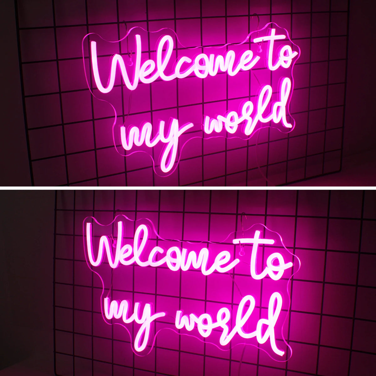Welcome to my world – LED-neonskylt (5 V USB)