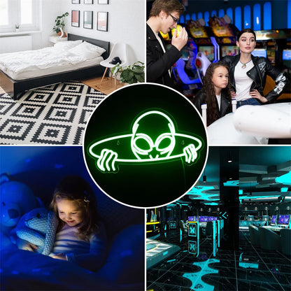 Alien 5V USB LED Ljusskylt - Budgetvänlig