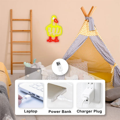 Anka 5V USB LED Ljusskylt - Prisvänlig