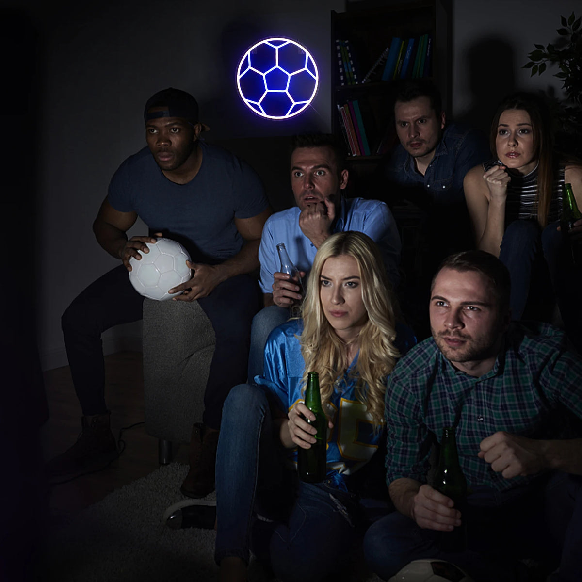 Fotboll – LED-neonskylt (5 V USB)