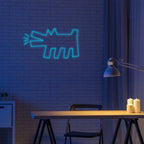 Kontur av skällande hund – LED-neonskylt (5 V USB)