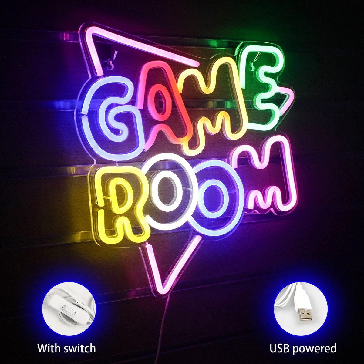 Game – LED-neonskylt (5 V USB)
