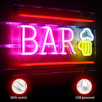BAR – Ölsejdel och vågrät kant – LED-ljusskylt (5 V USB)