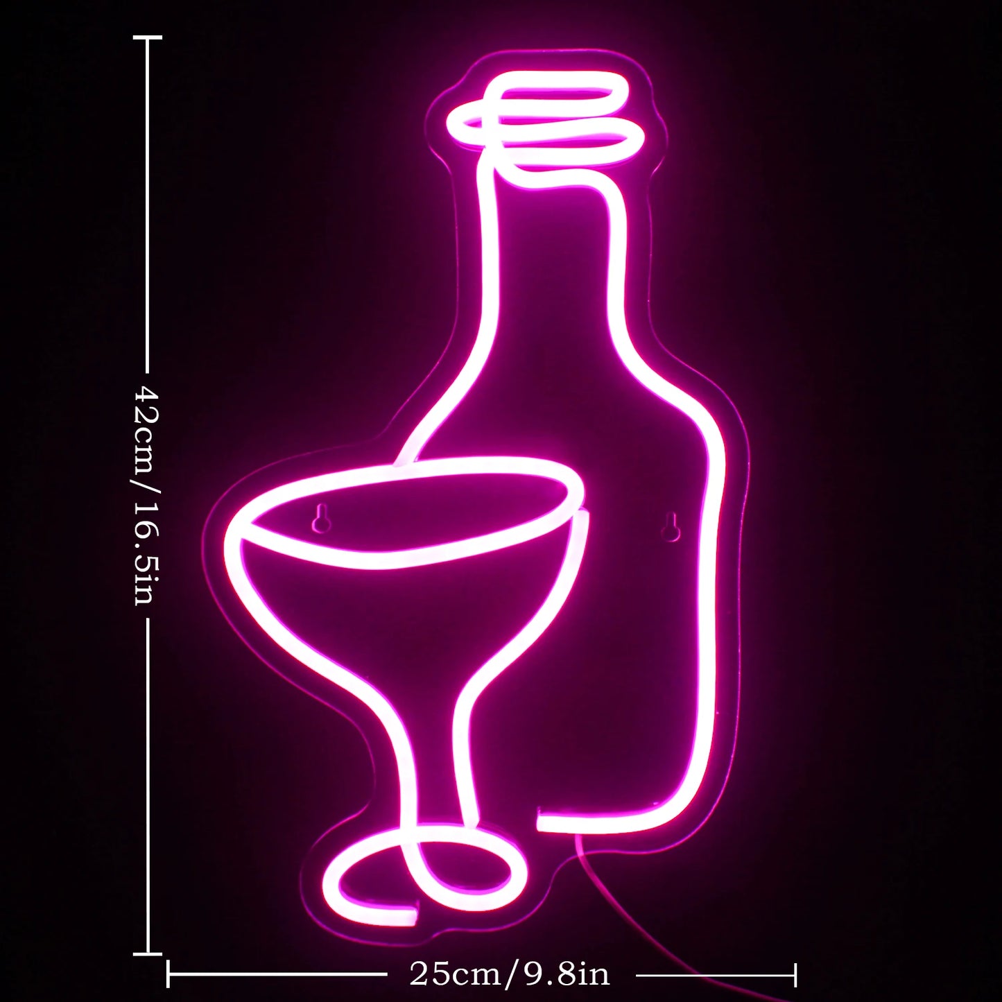 Vin Glas 5V USB LED Ljusskylt - Prisvärd