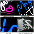 Music is the answer – Hjärta – LED-neonskylt (5 V USB)