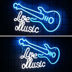 Guitar Live Music 5V USB LED Neon Sign - Budget Friendly