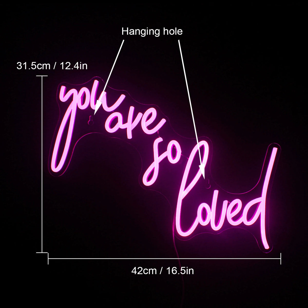 You Are So Loved – LED-neonskylt (5 V USB)