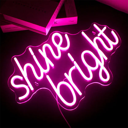 Shine Bright 5V USB LED Ljusskylt - Prisvärd