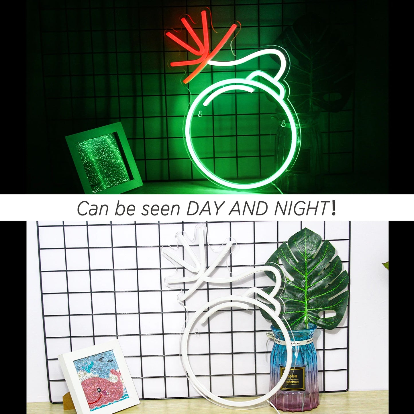 Grön 5V USB LED Ljusskylt - Prisvärd