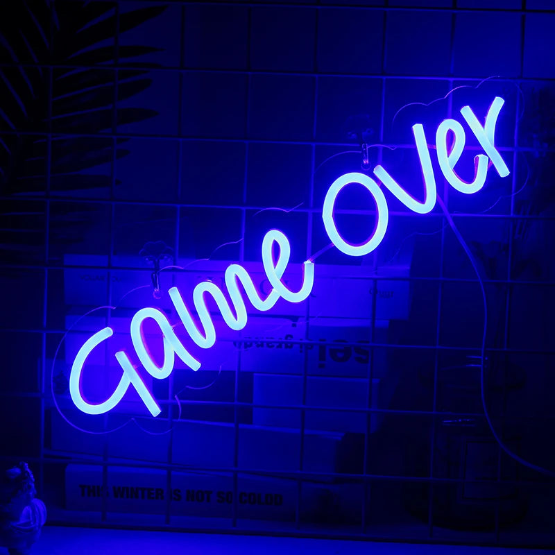 Game Over – LED-neonskylt (5 V USB)
