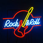 Guitar Rock & Roll 5V USB LED Neon Sign - Budget Friendly