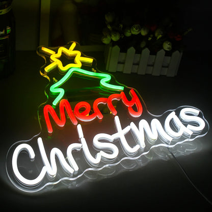 God Jul 5V USB LED Ljusskylt - Budgetvänlig