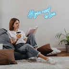 Allt Du Behöver Är Kärlek 5V USB LED Ljusskylt - Prisvänlig