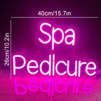 Spa Pedicure – LED-ljusskylt (5 V USB)