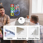 BOWL – Bowlingkäglor och klot – LED-neonskylt (5 V USB)