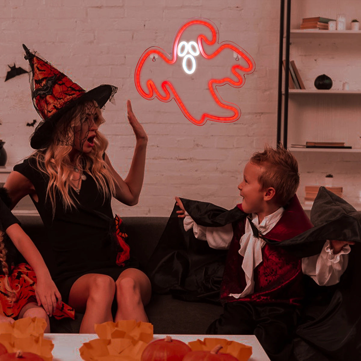 Halloweenmotiv – LED-neonskylt (5 V USB)