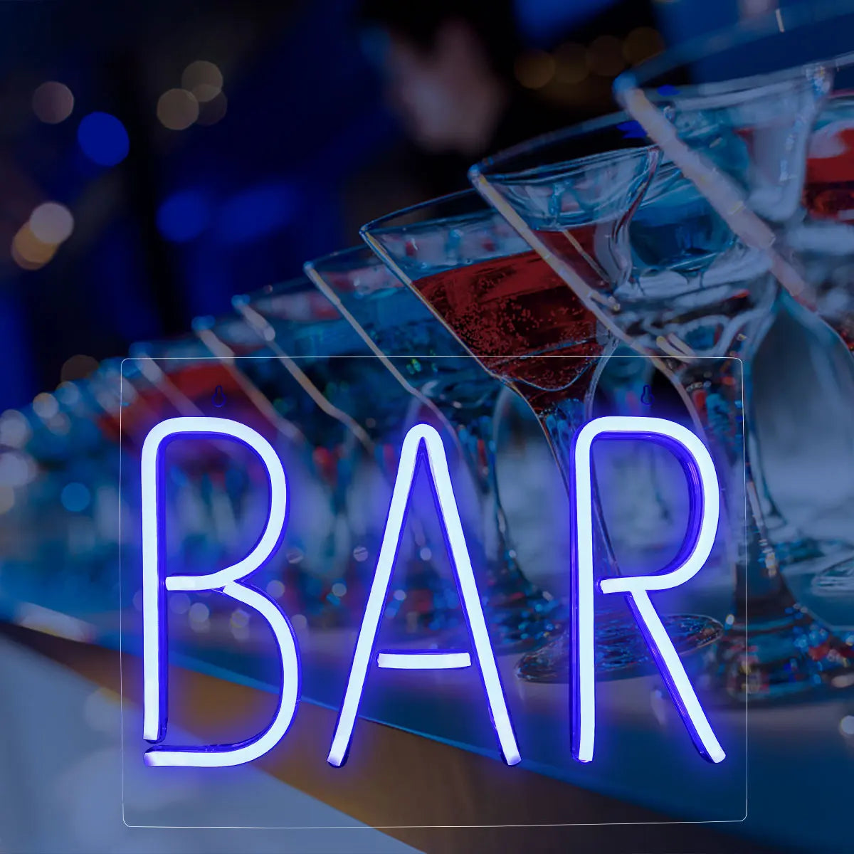 BAR – LED-ljusskylt (5 V USB)