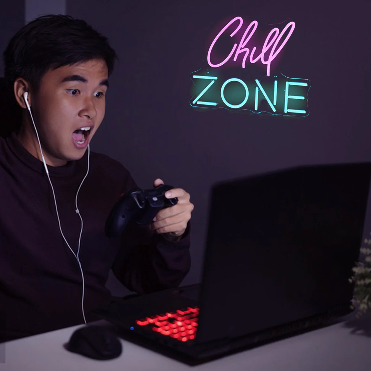 Chill Zone – LED-neonskylt (5 V USB)
