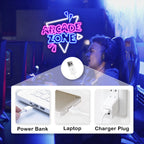 Arcade Zone – Triangelformad ram och strålar – LED-neonskylt (5 V USB)